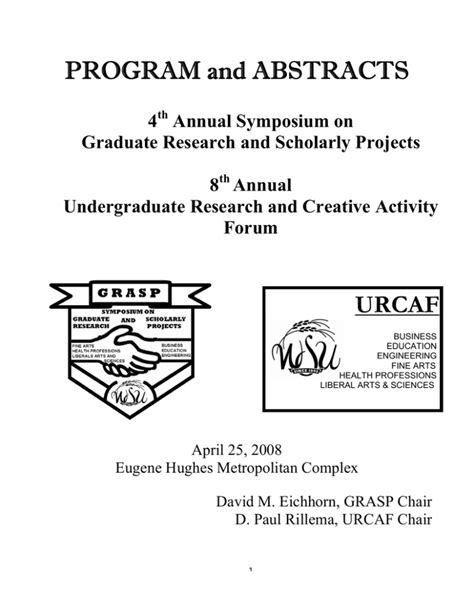 PROGRAM AND ABSTRACTS.